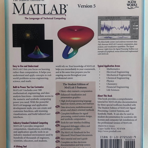 MATLAB The Language of Technical Computing Version 5 new