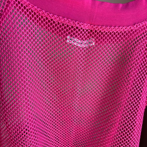 Women's fuchsia mesh blouse slim fit size S like new