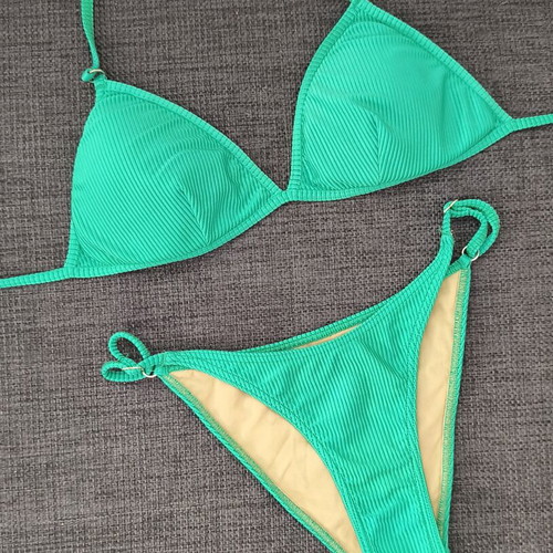 La Nuit handmade bikini, green, medium