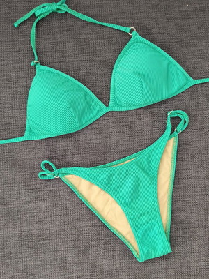 La Nuit handmade bikini, green, medium