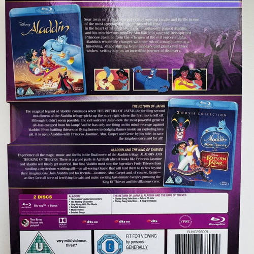 Aladdin 3 Movie Boxset Blu-ray Like New, Greek Dubbed