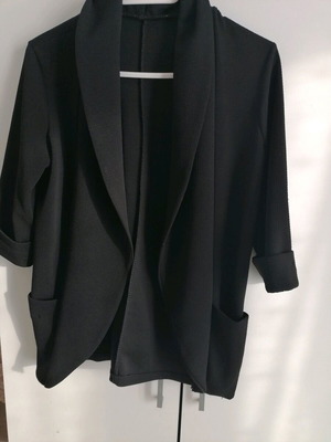Women's blazer jacket like new, 3/4 sleeve, thin, black, size S