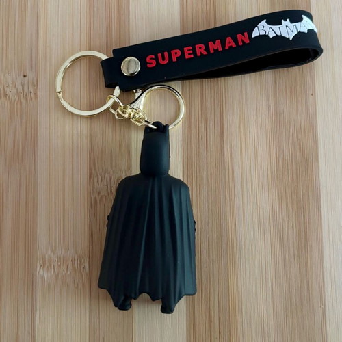 Batman keychain like new with rubber figure and metal ring