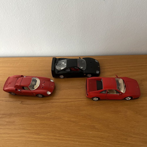Ferrari Burago model cars used, set of 3