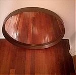  Κυκλικός καθρέφτης τοίχου με ξύλινο πλαίσιο