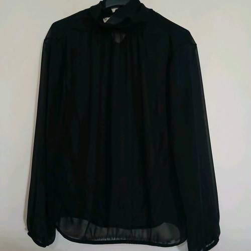 Women's black sheer blouse like new Lost & Found