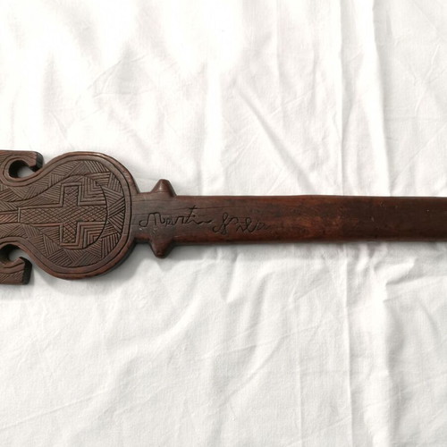 Wooden roka for hair spinning used, 1950s