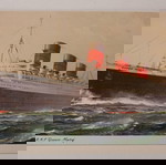  Καρτ ποστάλ με "ΠΛΟΙΟ QUEEN MARY", έγχρωμο.
