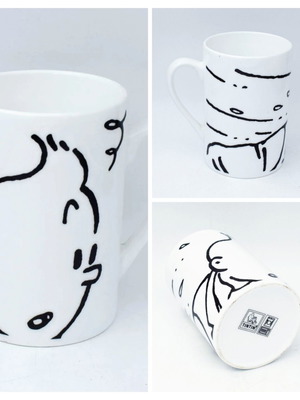 Tintin porcelain mug 1990-2000 new