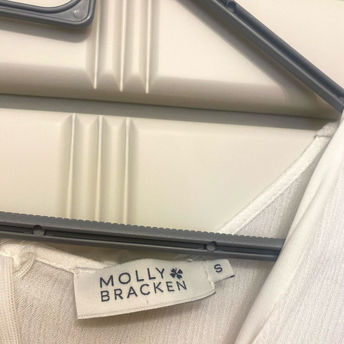White Molly Bracken beach dress with lace, new, size S