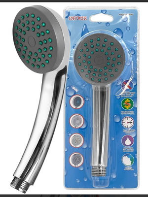 Shower phone 19cm new, gray and chrome finish