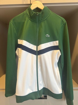 Lacoste jacket L like new, white and green