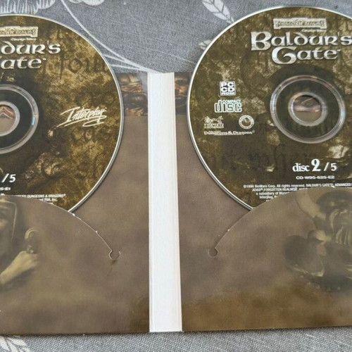 Baldur's Gate PC cd-rom game used, retro adventure strategy