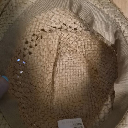Straw children's hat like new, beige, size 52-53