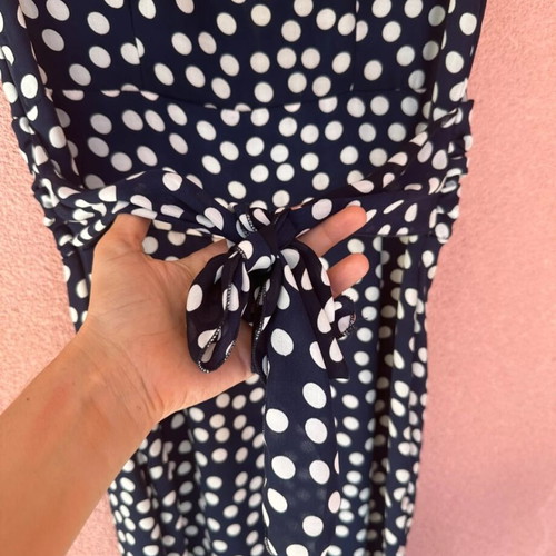 Cocktail dress Rinascimento wrap style with polka dots like new