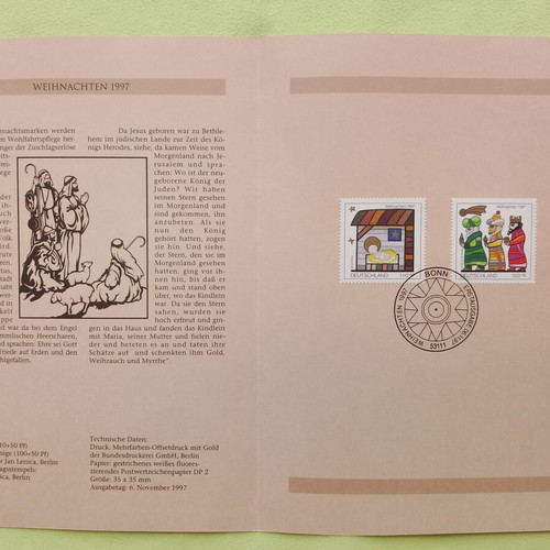 German stamps 1997 with Bonn first day cover