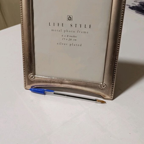 Photo frame silver coated like new