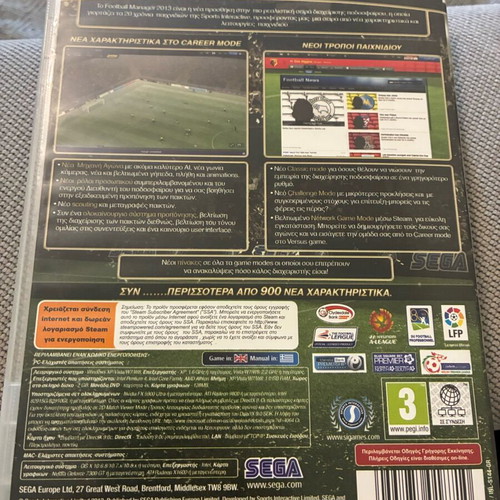 Football Manager 2013 used in very good condition for PC