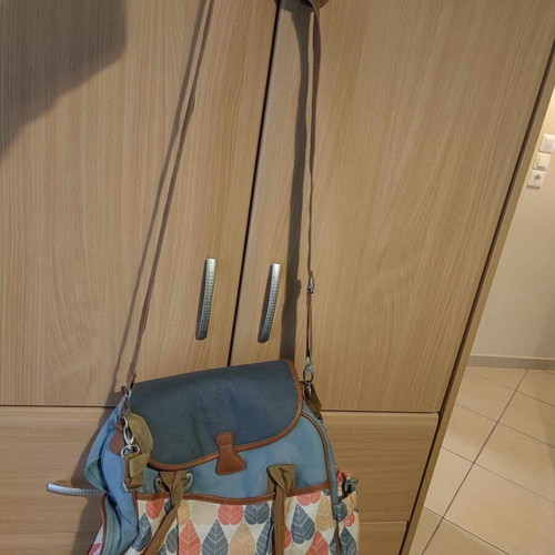 Babymoov shoulder/hand changing bag used 55x45 cm blue multicolor