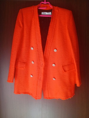 Zara women's jacket orange like new
