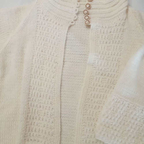 Handmade cardigan used, size M, beige