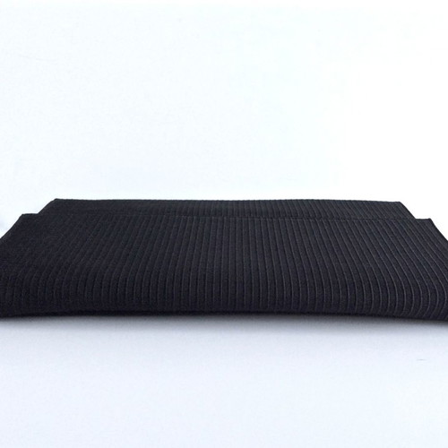 Marina Rinaldi clutch bag used, black ribbed satin