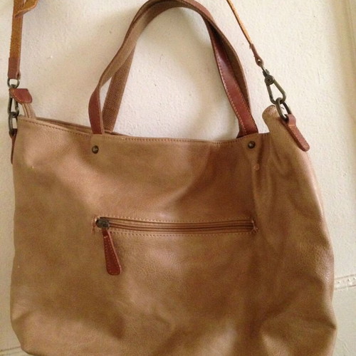 Dudlin Firenze Italy crossbody bag used, beige and brown