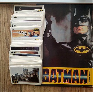 Ελληνικό άλμπουμ Sticker Batman του 1989  καινούριο κενό  με ολοκληρωμένο ακόλλητο stickers set