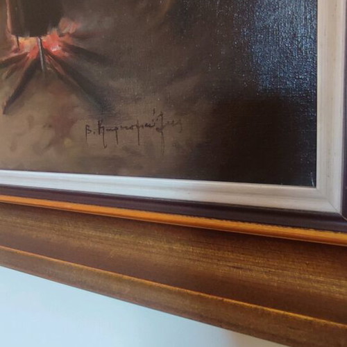 Oil painting pastoral by Karasmailis like new