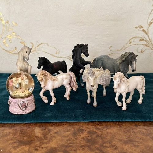 Schleich horse and fantasy figurines collection, rare retired models