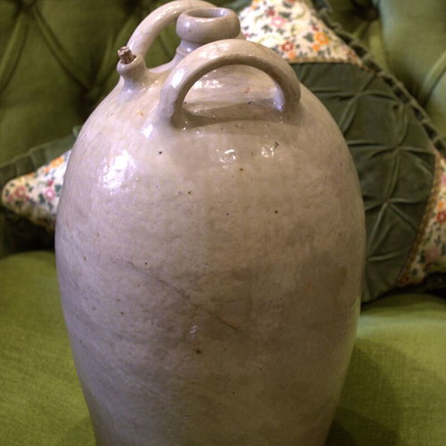 Antique French Olive Oil Jug 19th Century used