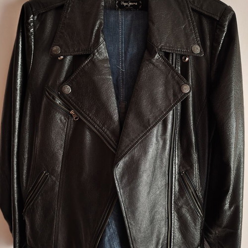 Pepe Jeans London leather biker jacket new, XL