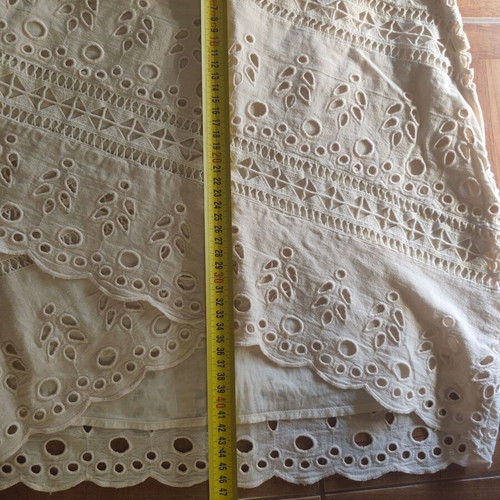 H&M cotton skirt with linen, beige, size L 40 12