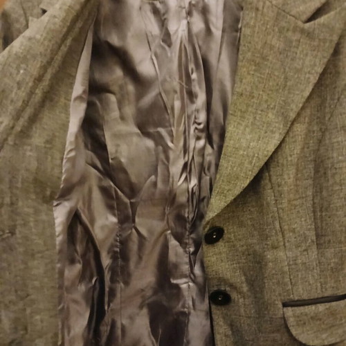 Set jacket, skirt and pants gray, size 38, like new