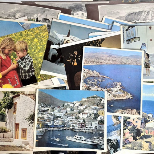 Large collection of vintage posters, calendars and photos used