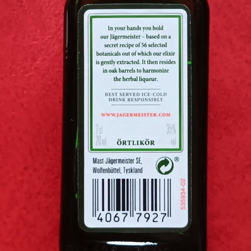 Jagermeister collectible glass miniature bottle like new