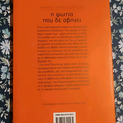 The Fire That Never Goes Out by Haris Sakellariou used like new