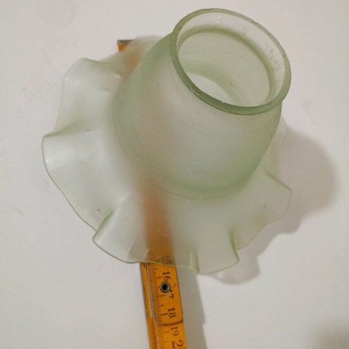 Glass lampshade used, 15×15 cm, vintage style