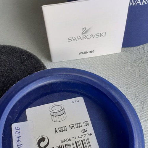 Swarovski Set of 2 Candlesticks Blue and White New