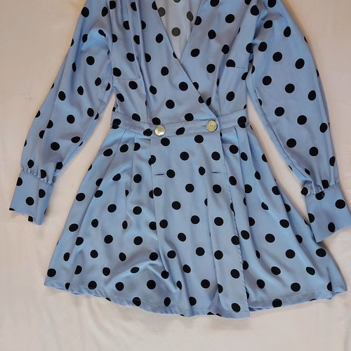 Polka-dot blue dress XS used