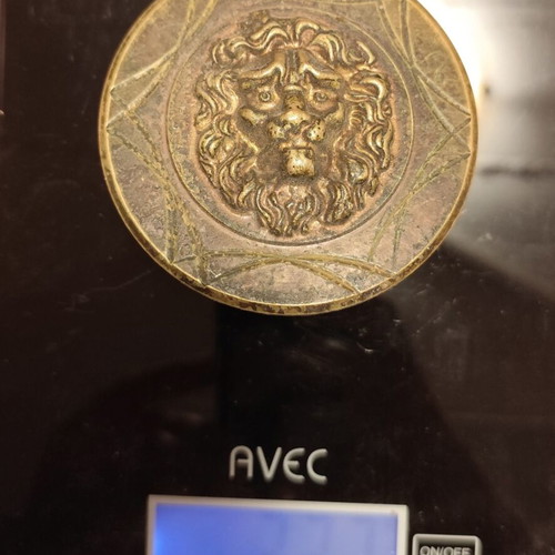 Antique bronze door knob with lion head like new
