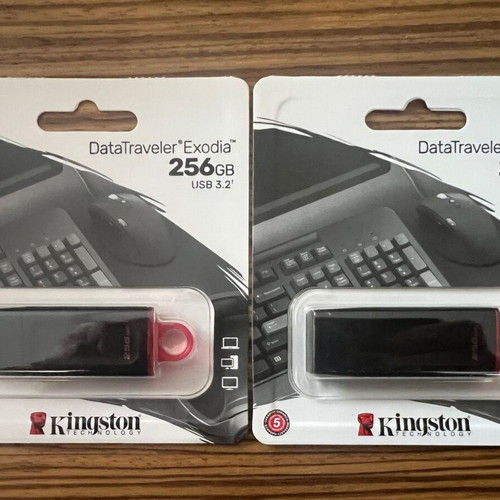 Kingston DataTraveler Exodia 256GB USB 3.2 stick black, 2 pieces new