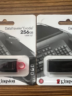 Kingston DataTraveler Exodia 256GB USB 3.2 stick black, 2 pieces new
