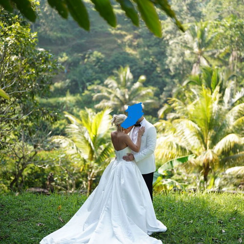 Justin Alexander Mikado strapless wedding dress with sweetheart neckline