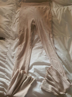 Zara leggings pants used, beige, elastic fit