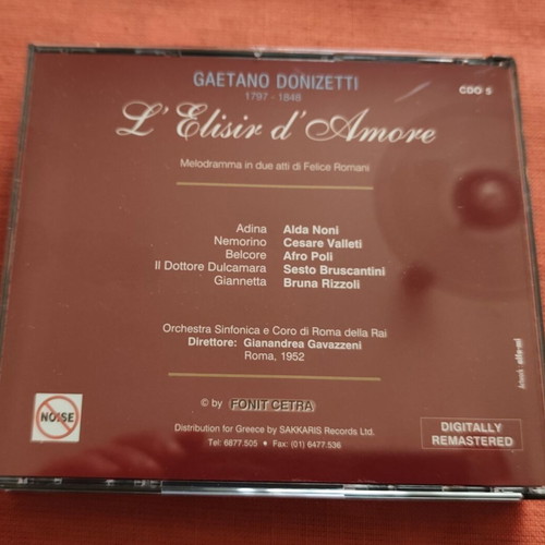 L' Elisir D' Amore CD used, 2 discs, classical