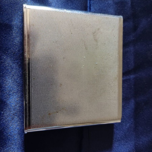 Austrian metal art deco cigarette case used, pop up, 1950