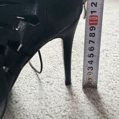 Black high stiletto sandal new, size 38