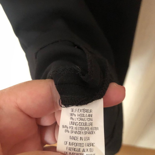 Theory midi black V neck dress with back zipper, used, size S/M
