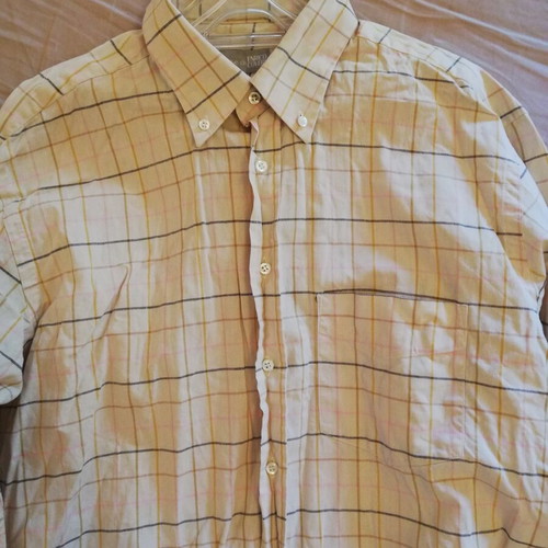 Plaid shirt Enrico Coveri like new, size XL, beige multicolor